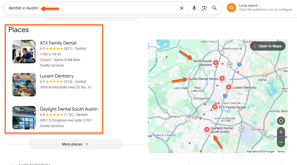 how google understand location in local seo