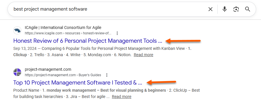 where traditional seo shows up